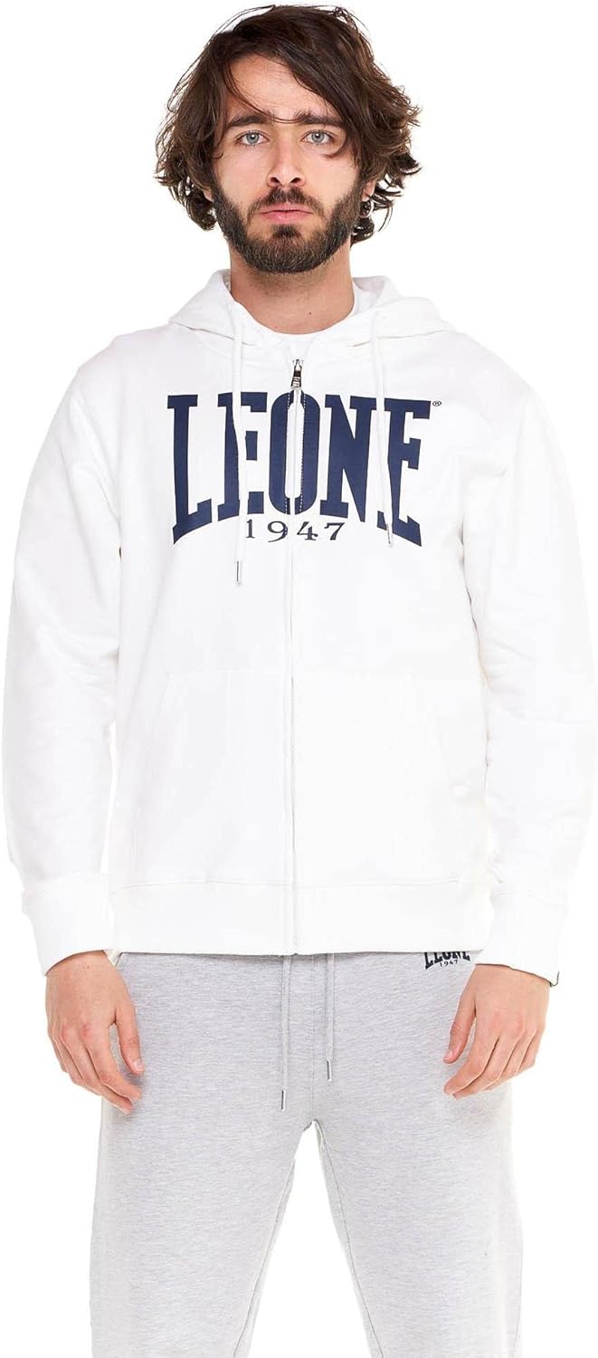 

Мужская толстовка с капюшоном Leone 1947 Apparel с большим логотипом, белый