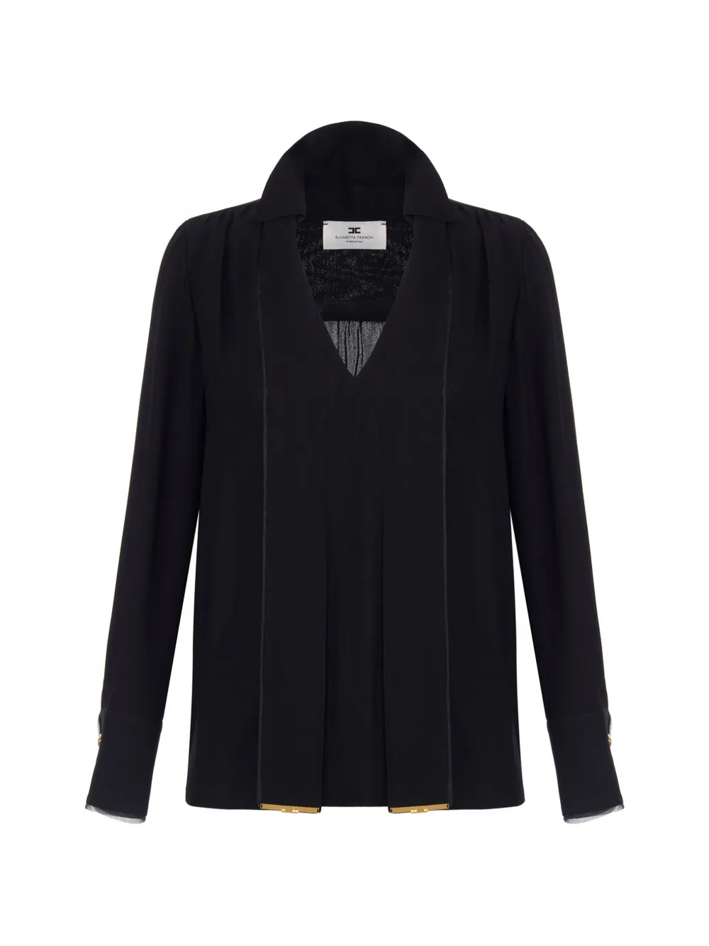 

Блузка с галстуком на шее Elisabetta Franchi, черный