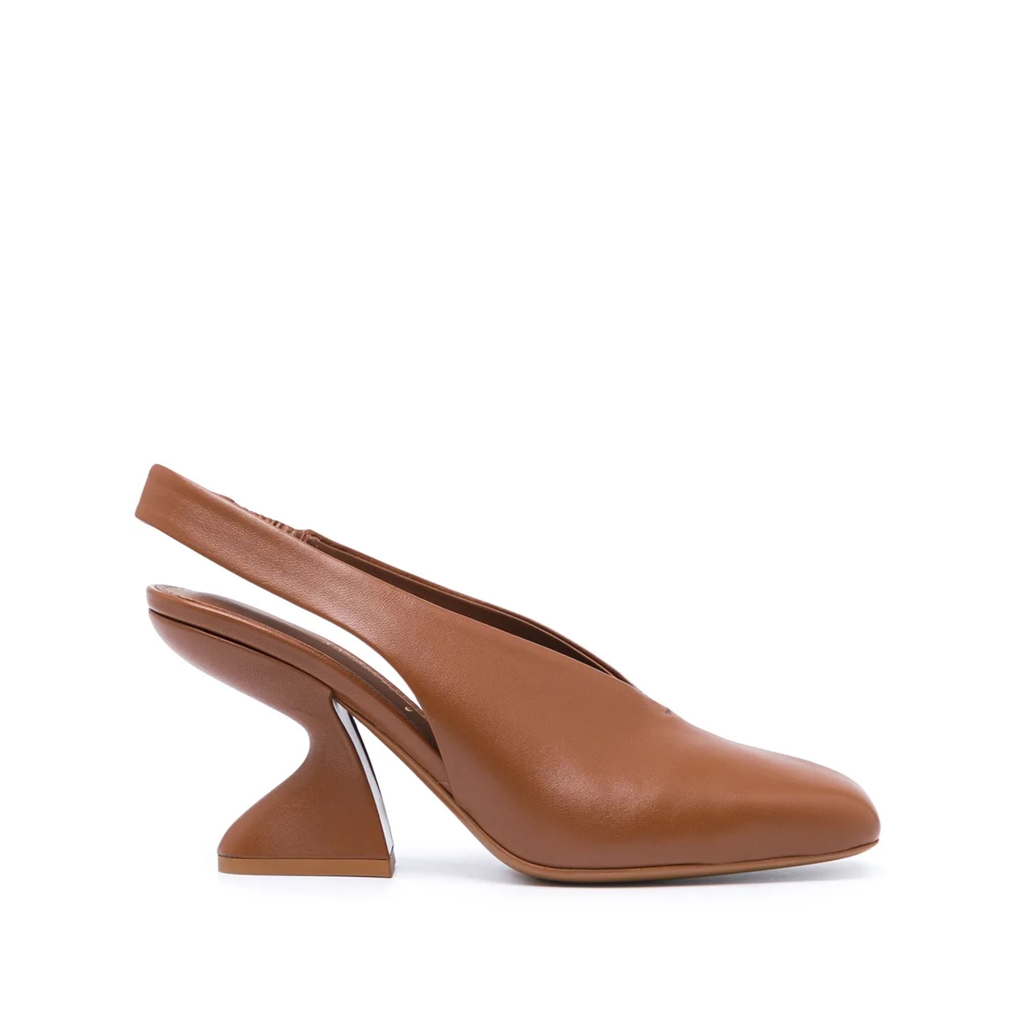 Ferragamo босоножки-лодочки на шлейке Salvatore Ferragamo, бежевый/коричневый — фото 4