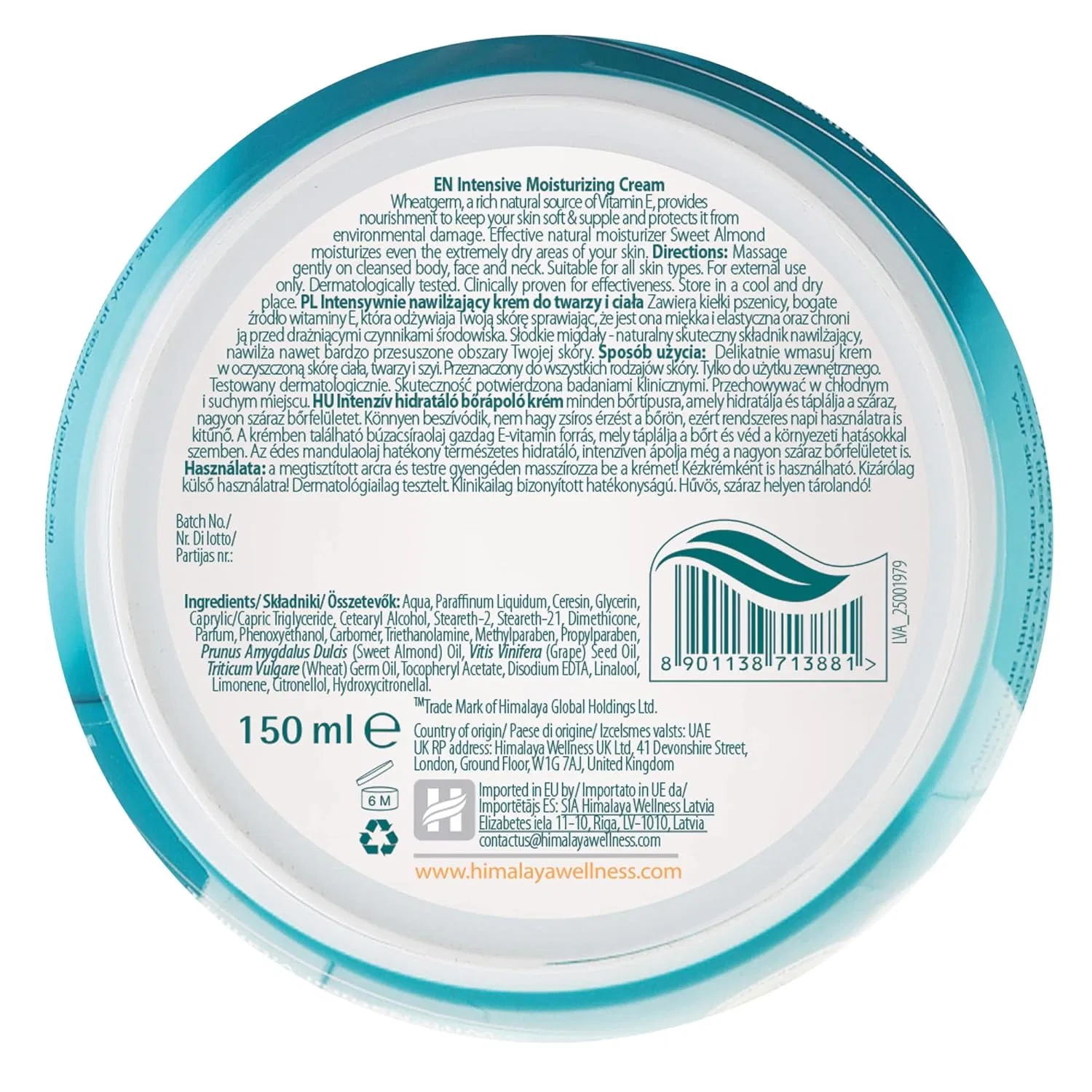 Увлажняющий универсальный крем Himalaya Intensive Moisture 150 мл (5 шт.) Himalaya — фото 2