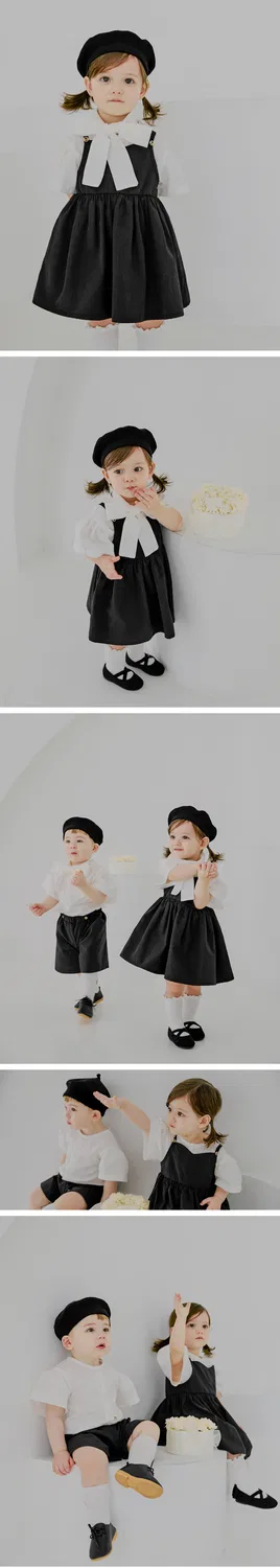 Детский комплект из блузки с короткими рукавами Вельма от Littletini, белый — фото 4