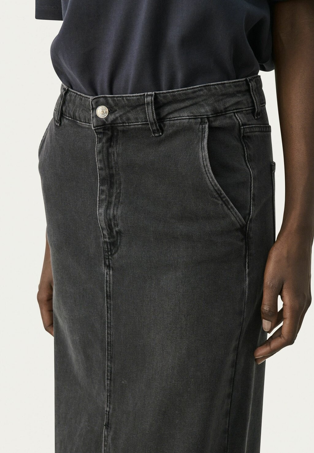 

Юбка-трапеция CALIAH SK Part Two, цвет Washed Black Denim