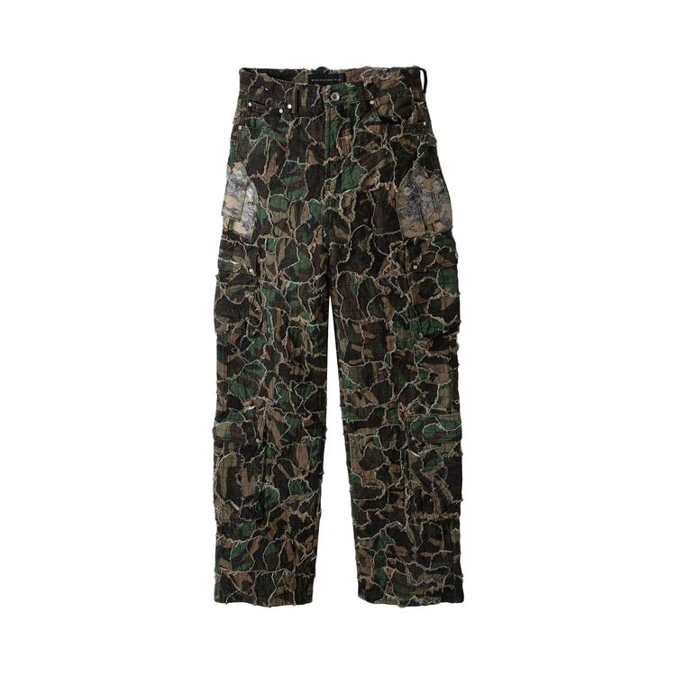 

Брюки Who Decides War Washed Camo Cargo Pants 'Olive', зеленый