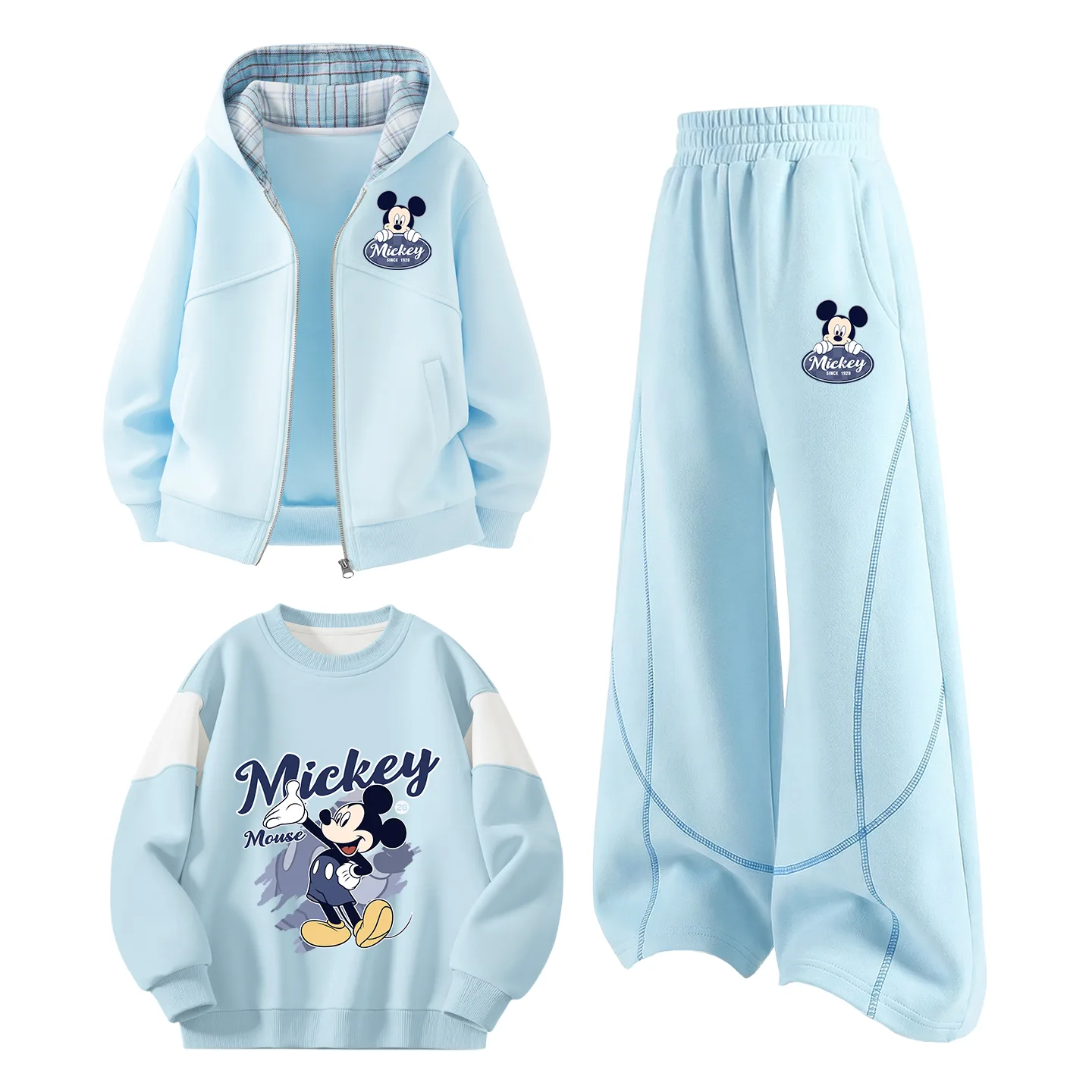Детский спортивный комплект из 3 предметов Disney, Di Pu'erh K Pudding Blue+Di Pu'erh K Navy Blue+Di Pu'erh Pudding Blue — фото 3