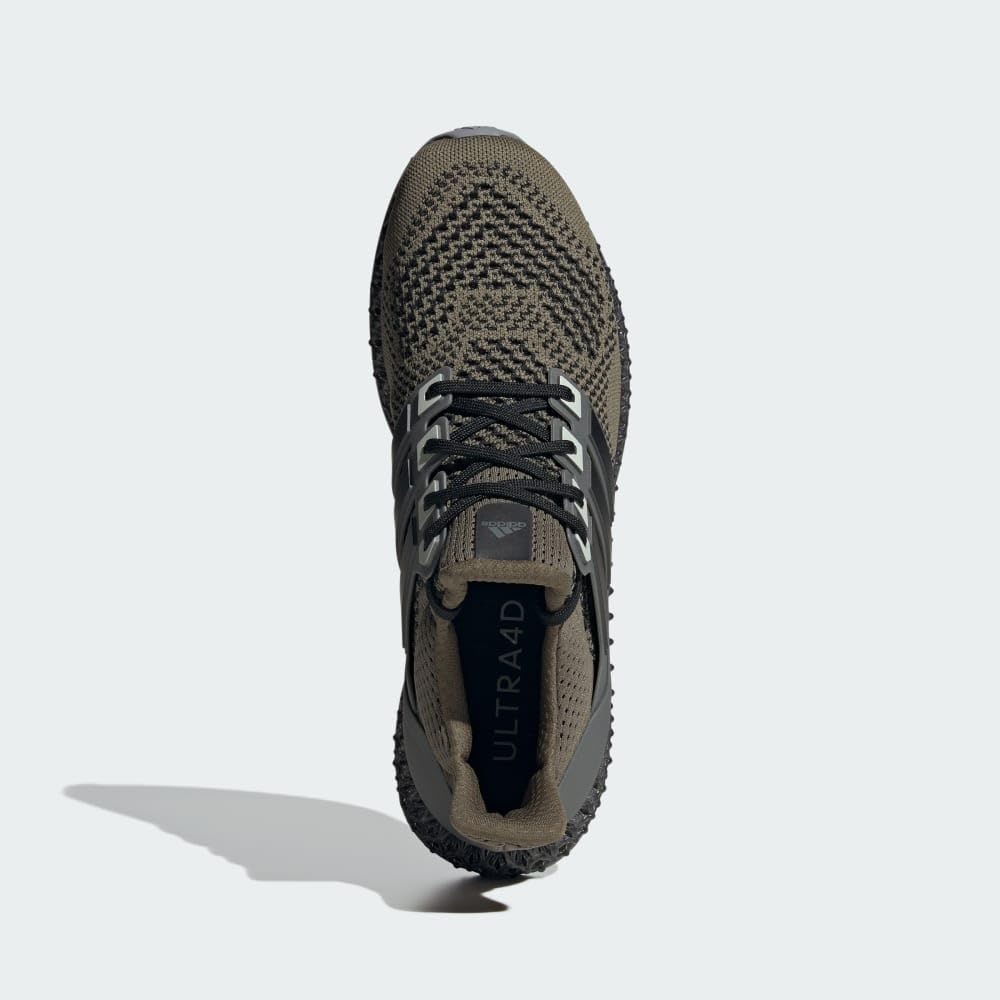 Кроссовки adidas Ultra 4D для взрослых унисекс, черный/оливковый — фото 3