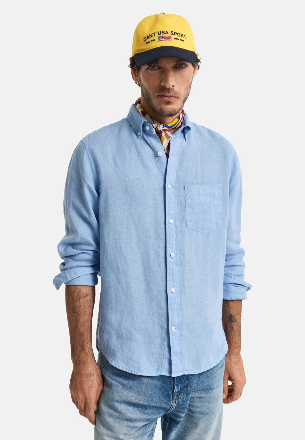 

Рубашка REG DYED GANT, светло-голубой