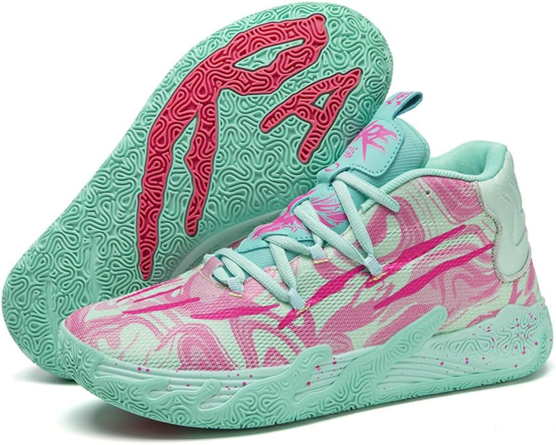 

Высокие баскетбольные кроссовки CTKVbmeoi для мужчин, модные спортивные кроссовки с противоскользящей подошвой для тренировок на площадке, бега и ежедневного спорта, зеленый