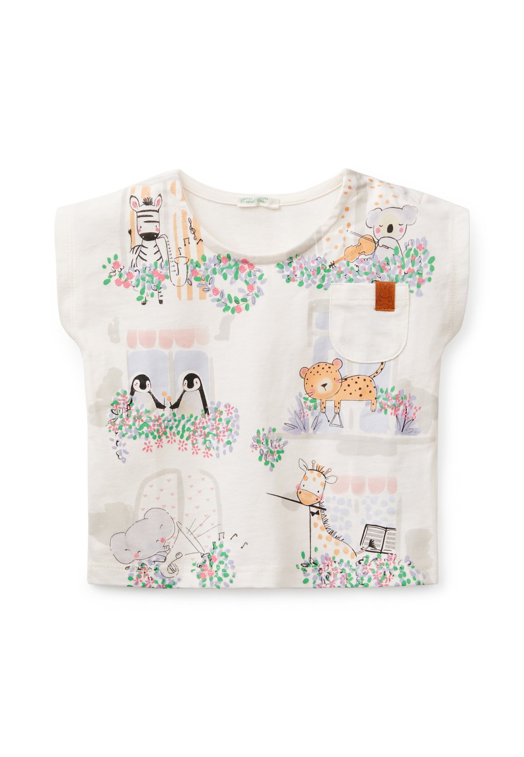 

Футболка с принтом United Colors of Benetton, белый