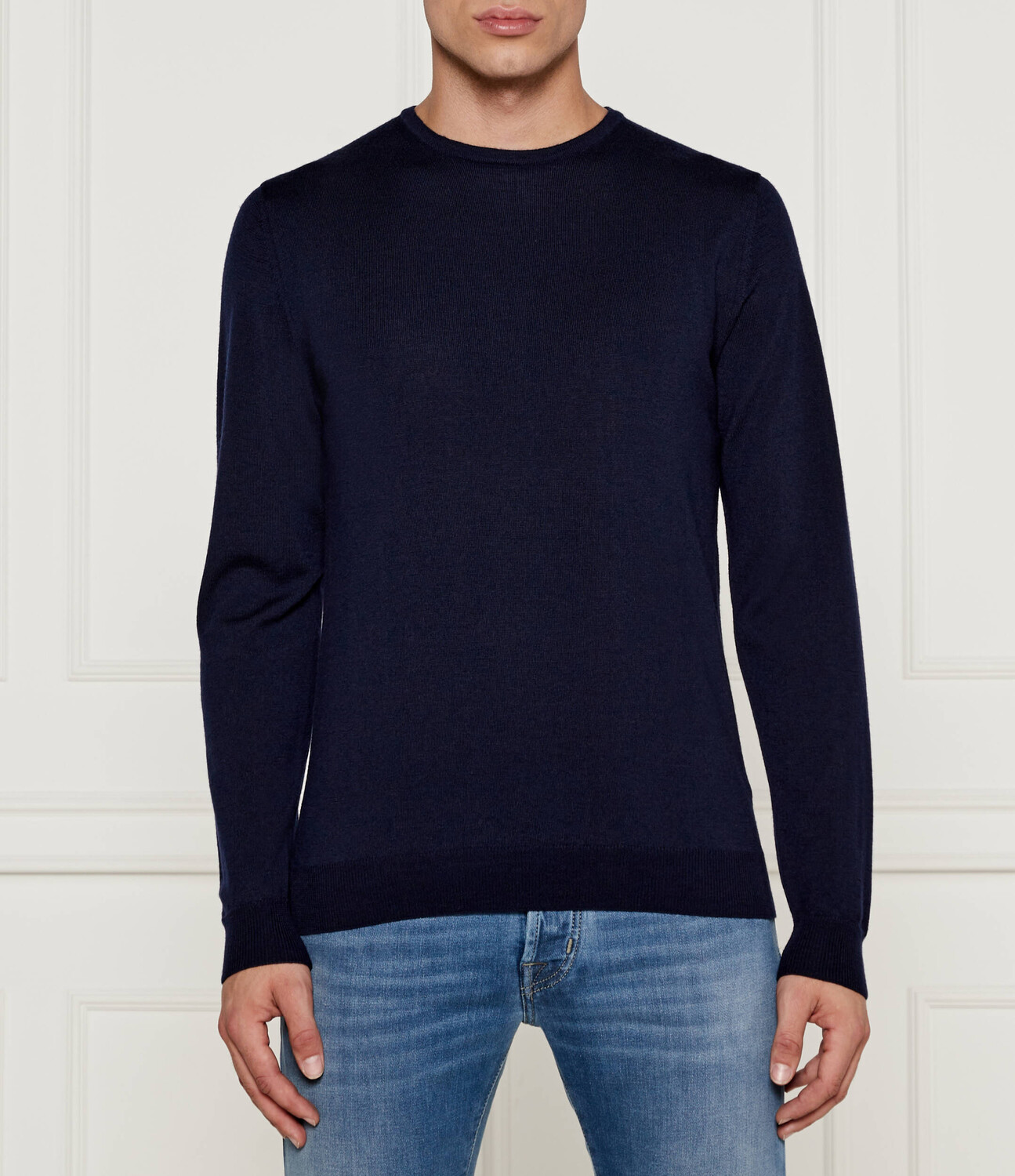 

Свитер Stenströms Slim Fit, темно-синий