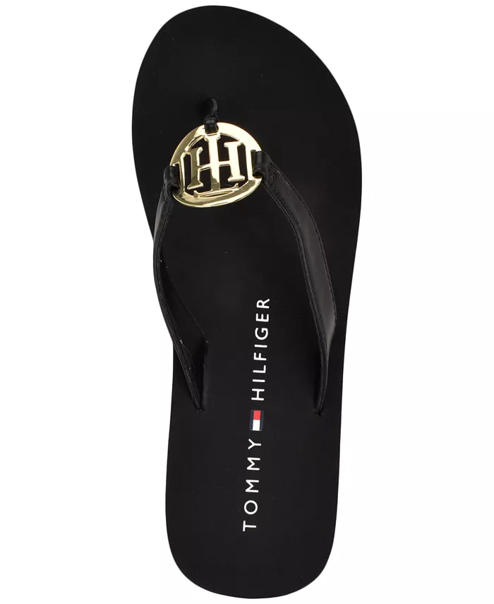 Женские шлепанцы Crelina Logo Flip Flop Tommy Hilfiger, черный — фото 4