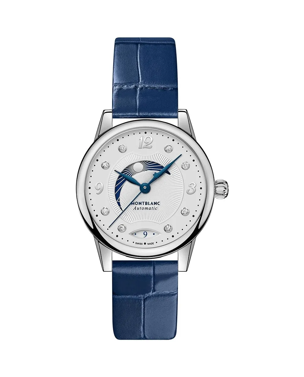 

Женские часы Bohème Day & Night Collection с автоматическим механизмом, 30 мм, из стали и синим кожаным ремешком Montblanc, синий