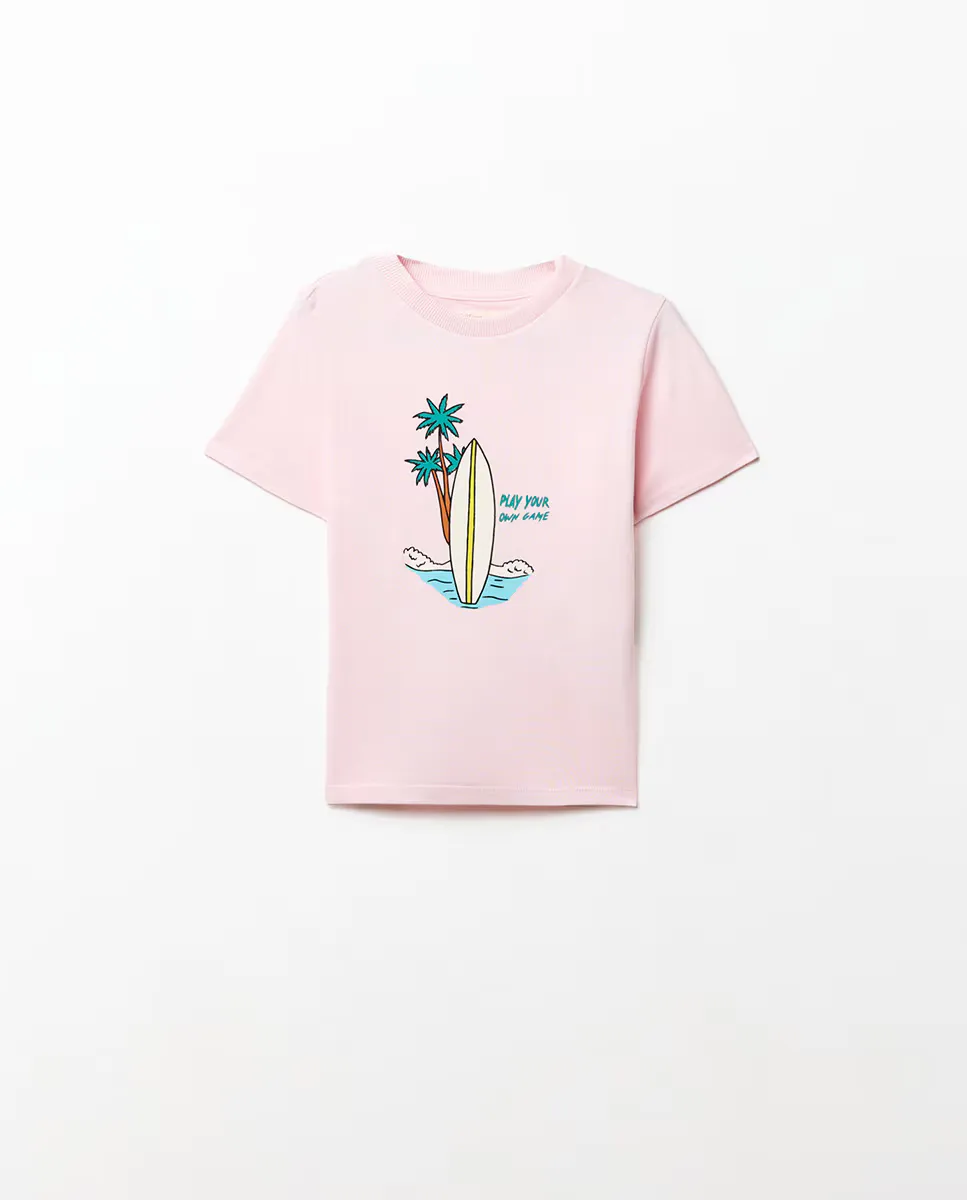 

Футболка с принтом Sfera, цвет Rosa claro