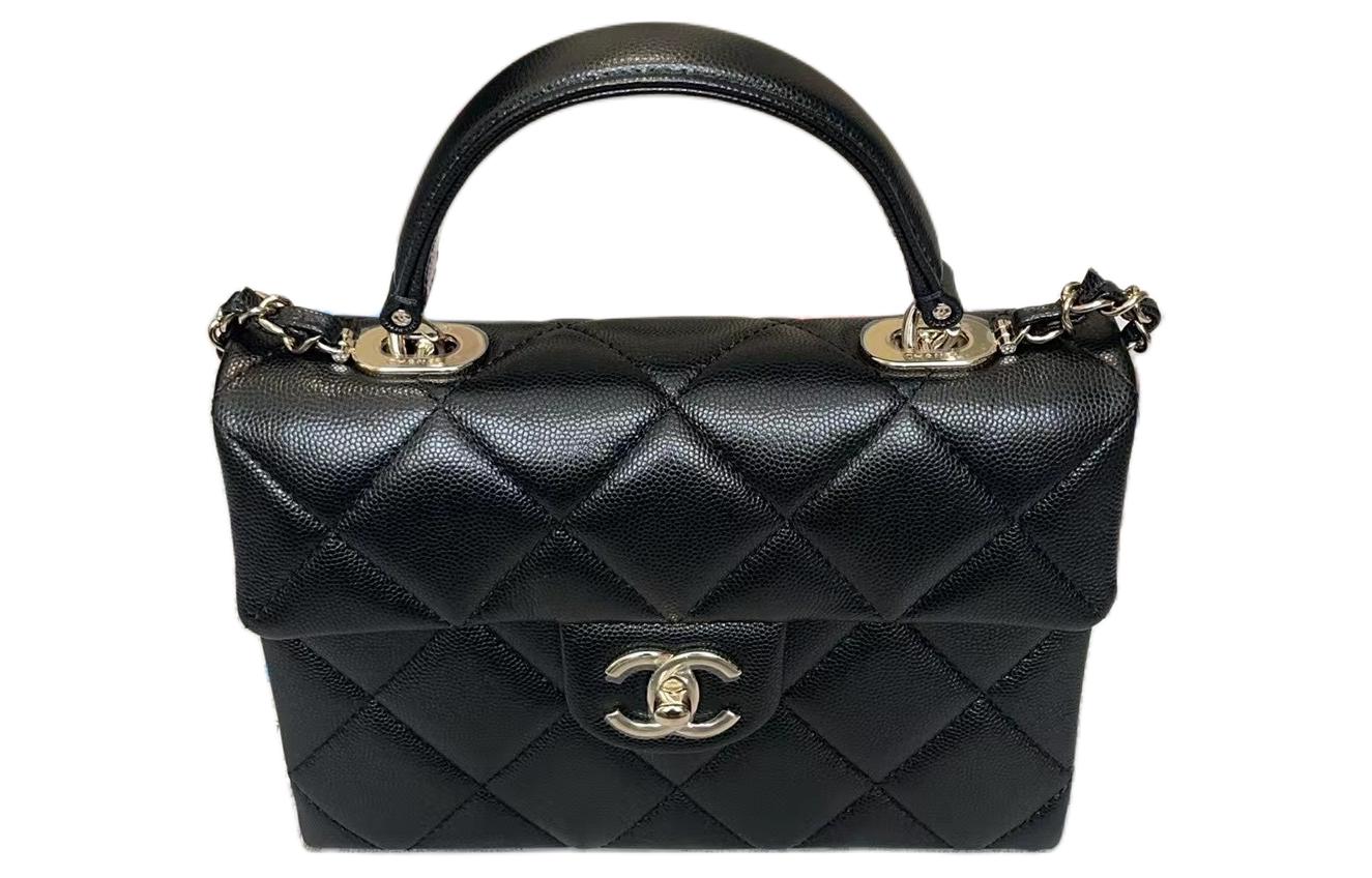 

CHANEL Личи кожаная сумка через плечо из коровьей кожи женская черная сумка через плечо поясная сумка