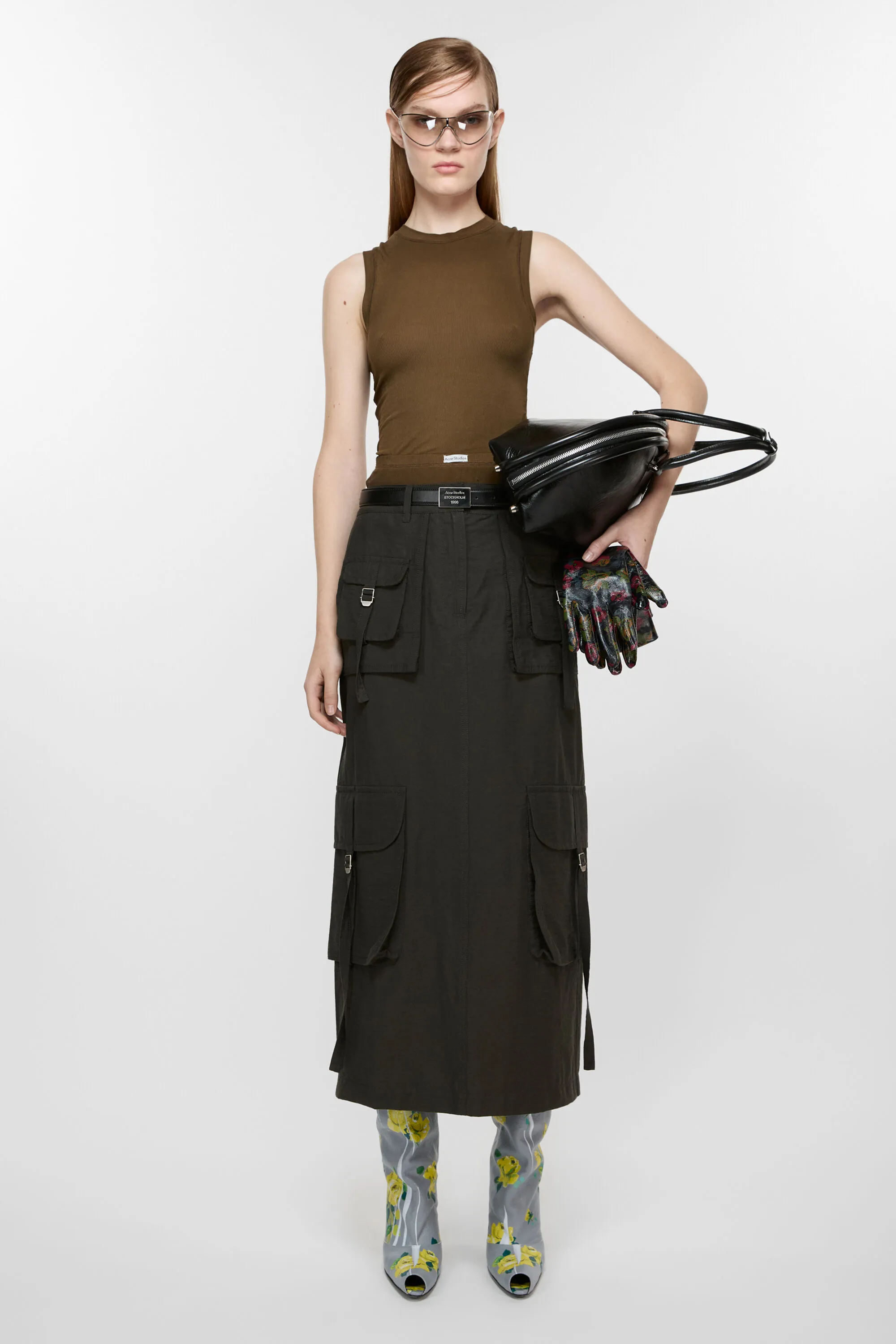 

Юбка-карго Acne Studios, темно-серый
