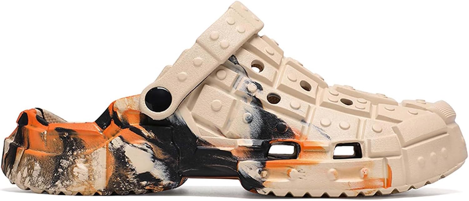 

Мужские садовые сабо с вырезами, легкие, нескользящие повседневные тапочки для мужчин для активного отдыха на улице Generic, хаки