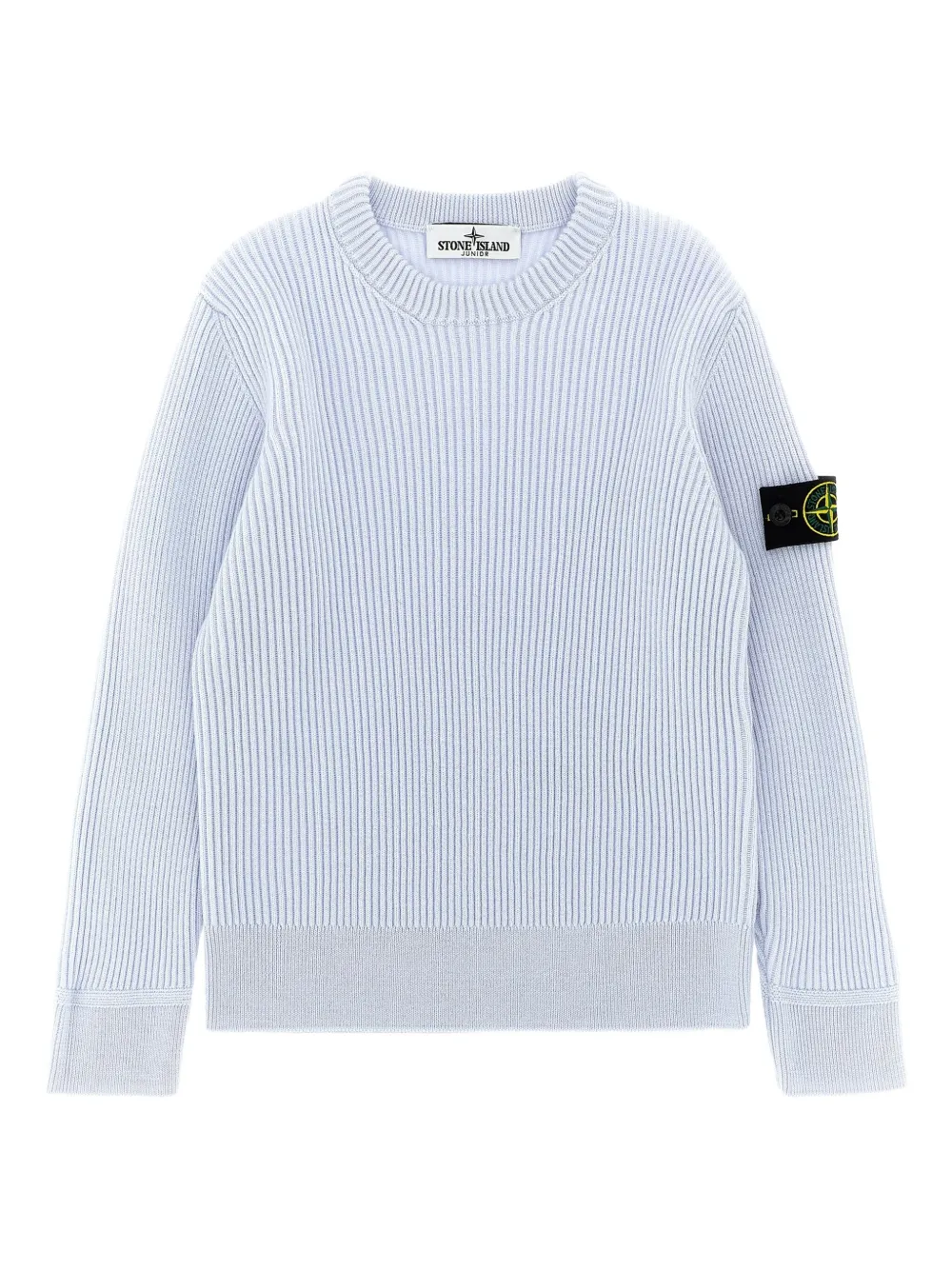 

Джемпер с круглым вырезом и нашивкой-компасом Stone Island Junior, белый