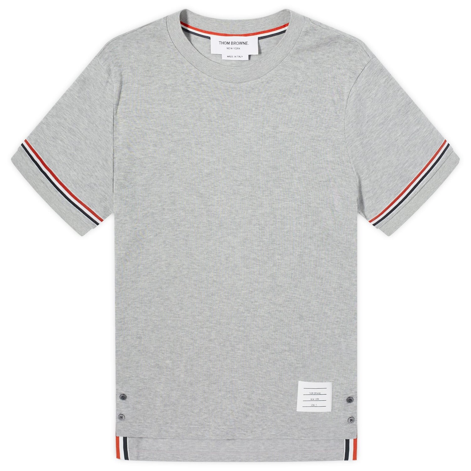 

Футболка Thom Browne Rib Cuff Trim T-Shirt, цвет Medium Grey