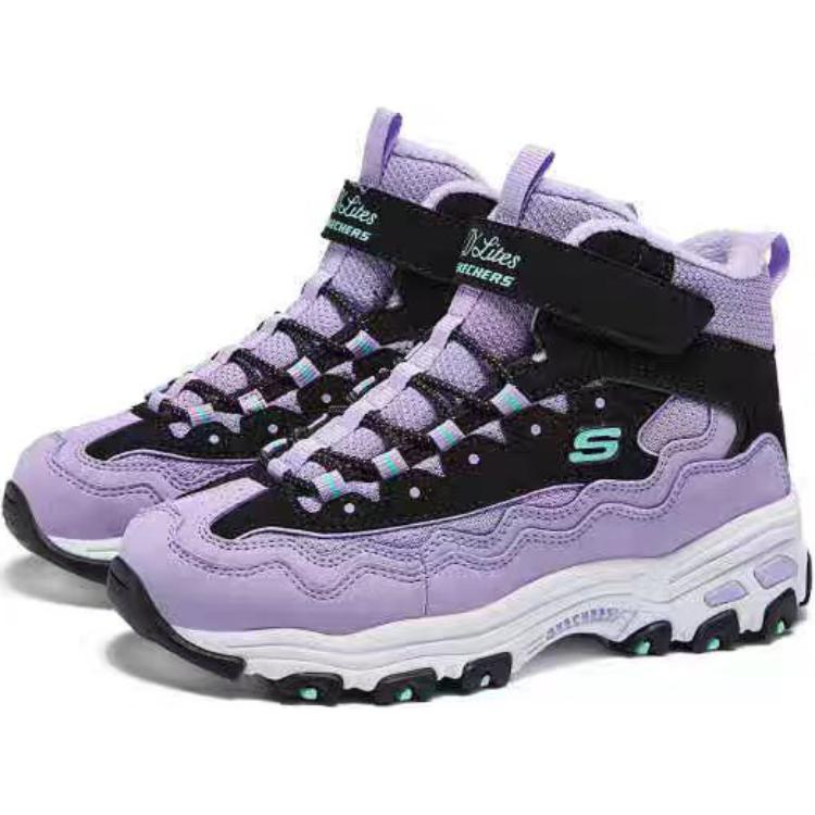 Нескользящие термосапоги для детей Skechers Kids, фиолетовый/черный — фото 4