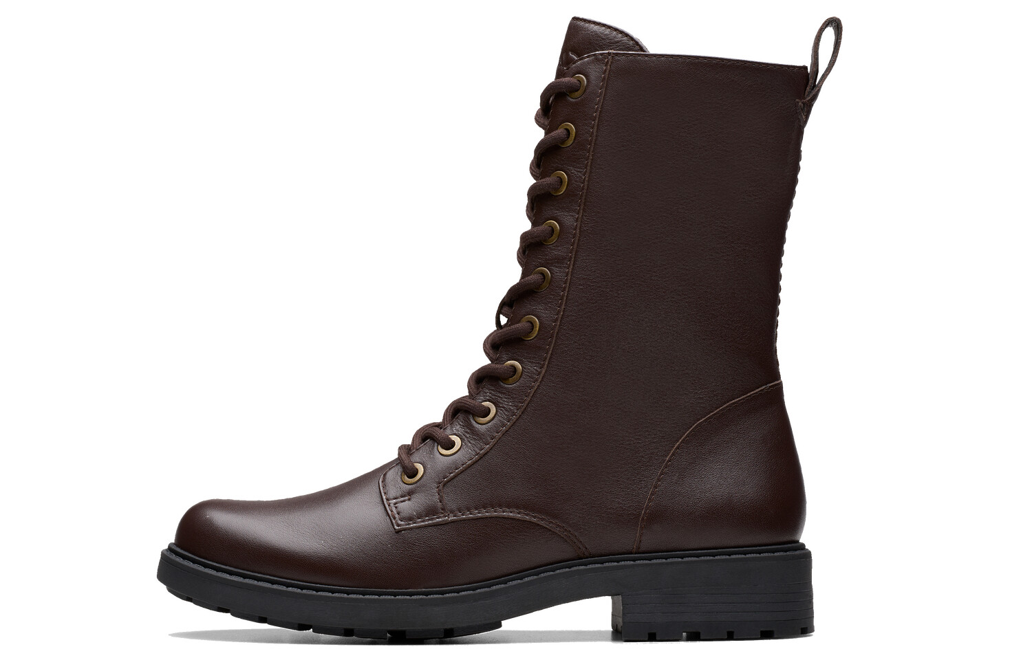 Ботинки женские Clarks Martin высокие на шнуровке, темно-коричневый