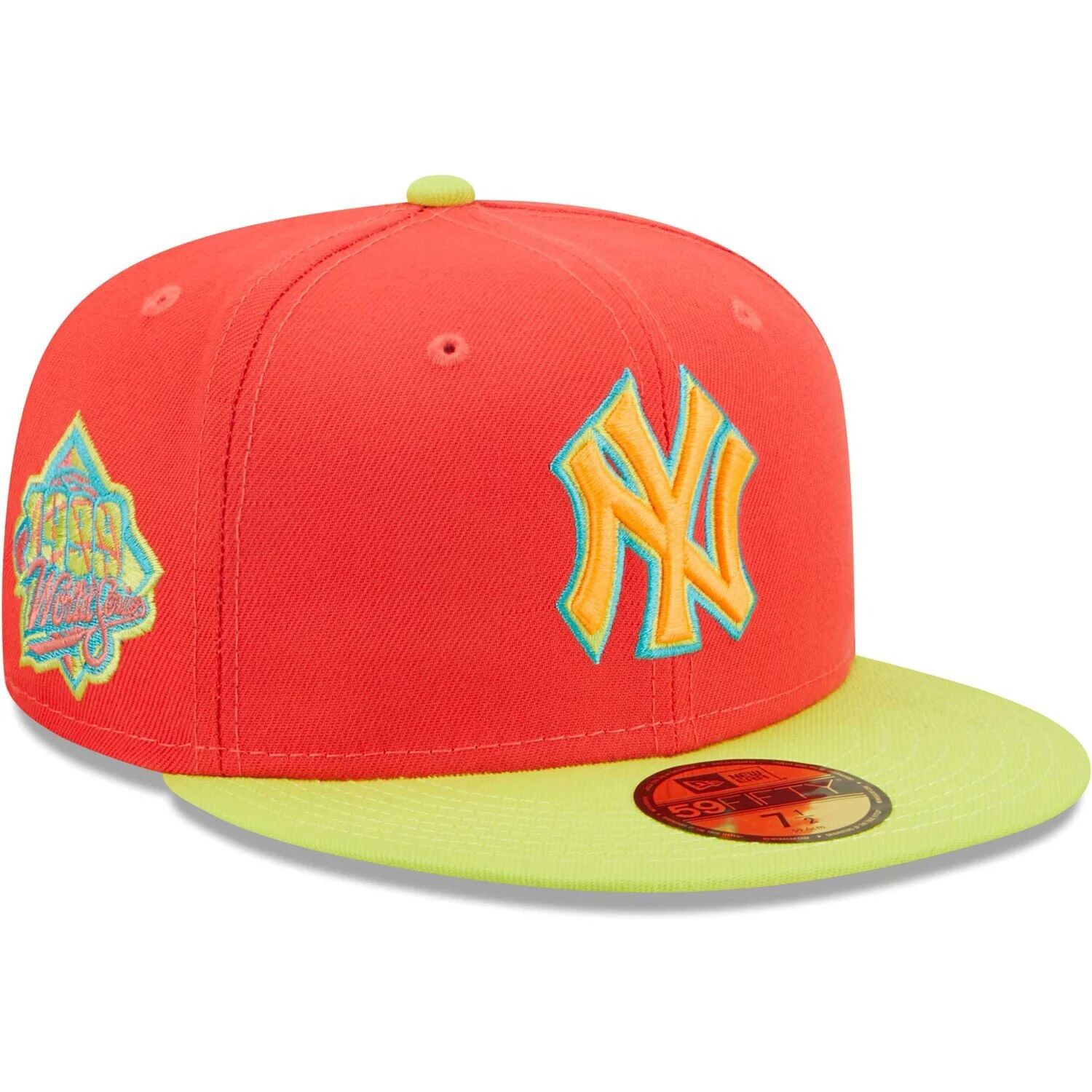 

Мужская шляпа New Era Red/Neon Green New York Yankees Lava Highlighter Combo 59FIFTY