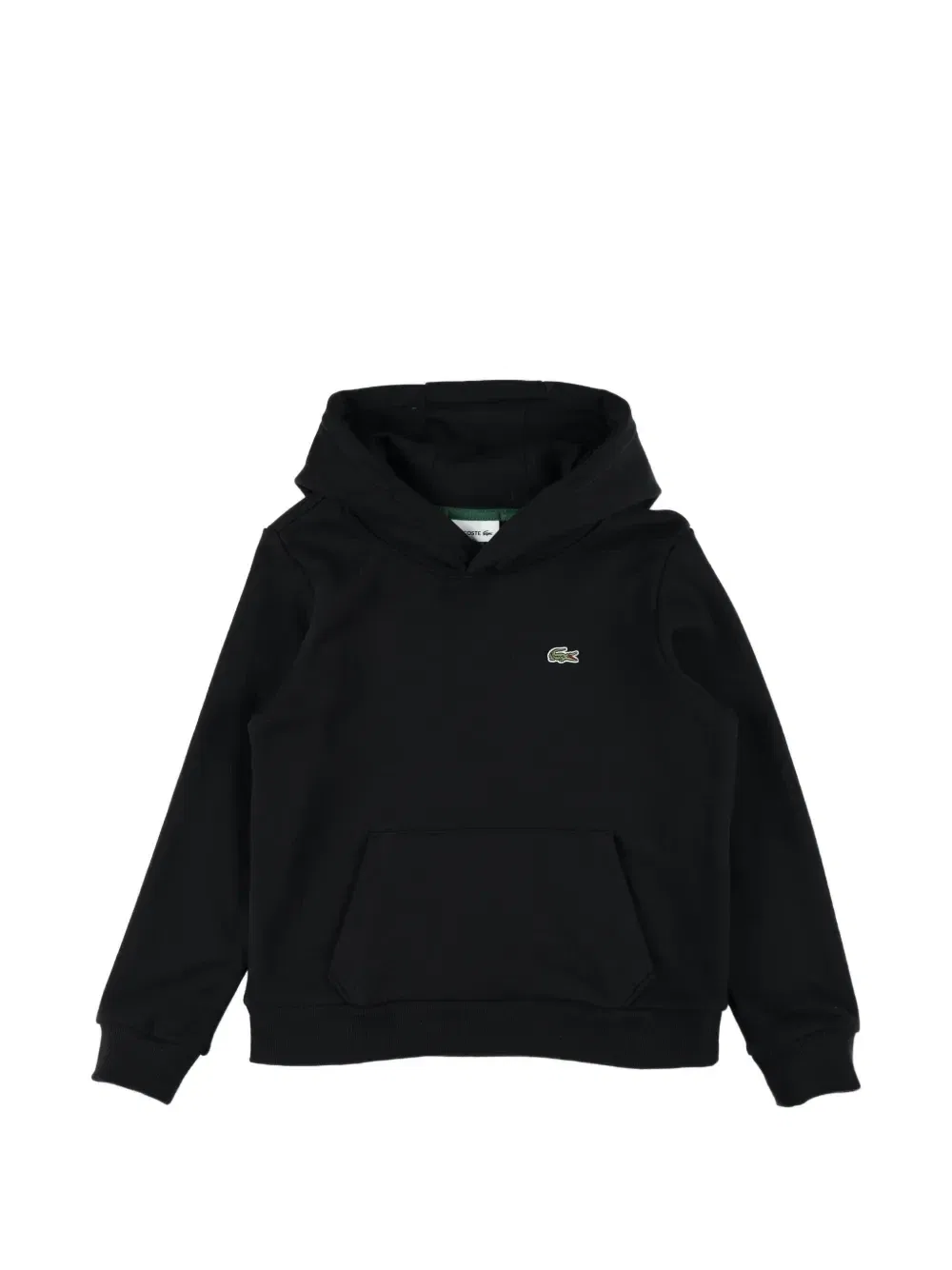 Худи с вышитым логотипом Lacoste Kids, черный