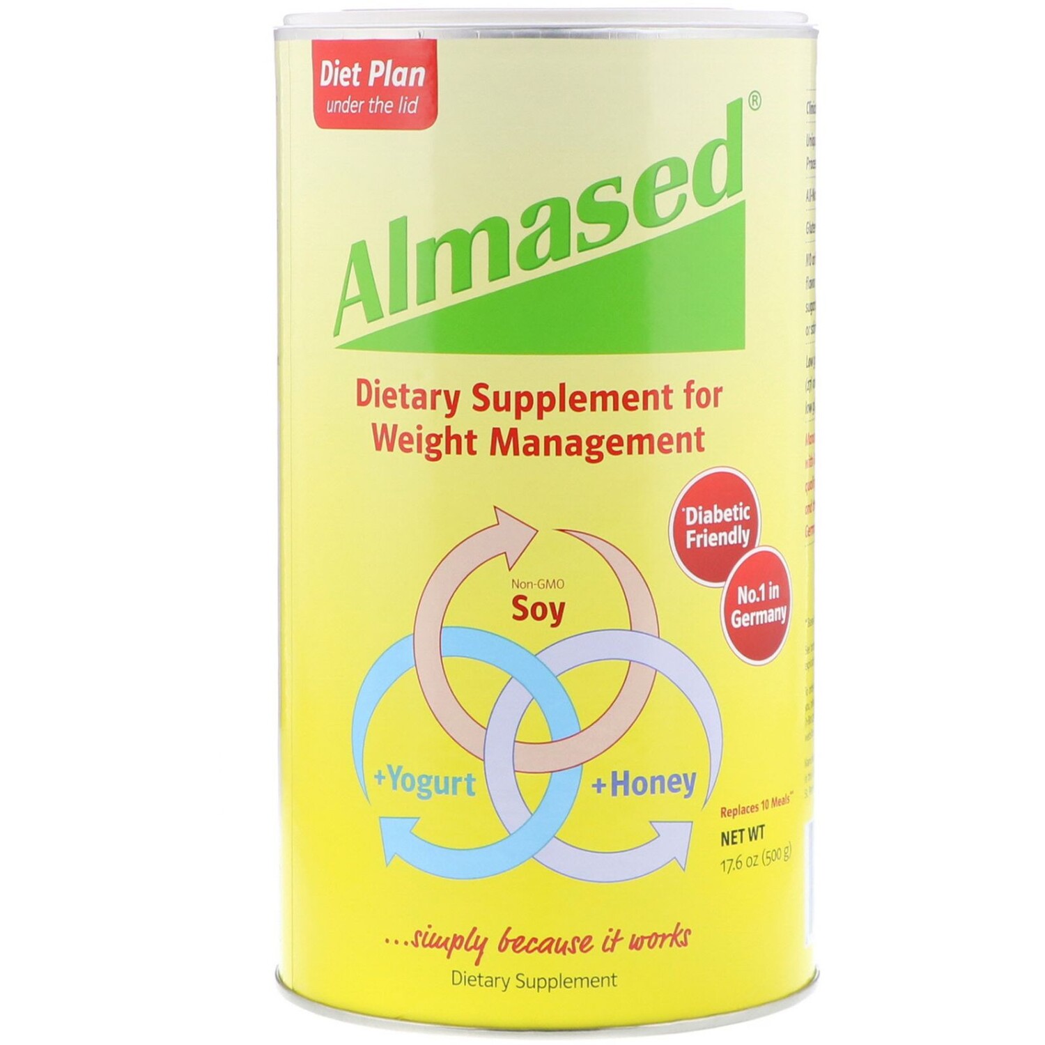 

Almased USA Синергетическая диета Almased 17.6 унций (500 г)