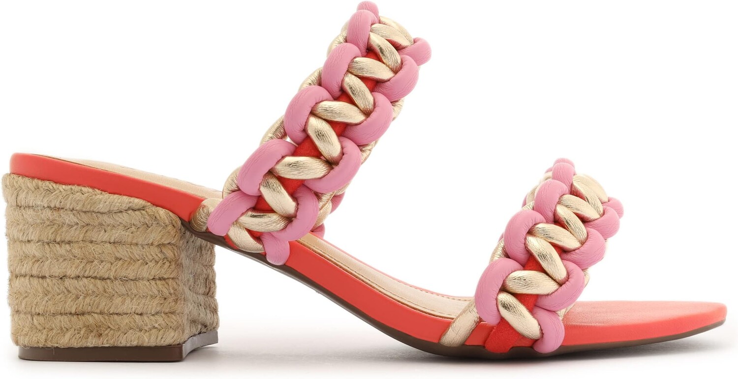 Сандалии Schutz Juliet Mid, цвет Coral/Clube Rose/Platina (D/B Coral) — фото 4