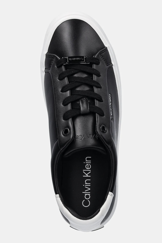 Кожаные кроссовки Vulc на шнуровке Calvin Klein, черный — фото 4