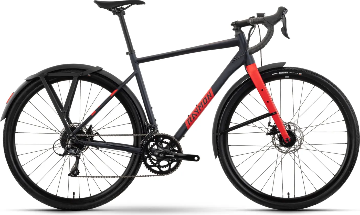 

Гравийный велосипед Raymon territ street (2025) - gravelbike - steelblue/fire