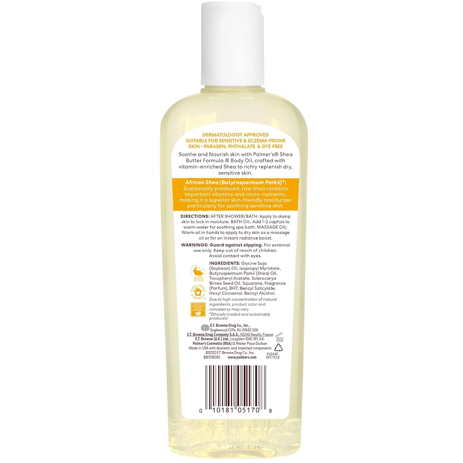 Масло для тела Palmer's Shea-Formula Raw Shea с витамином Е, 241 мл Palmer'S — фото 2