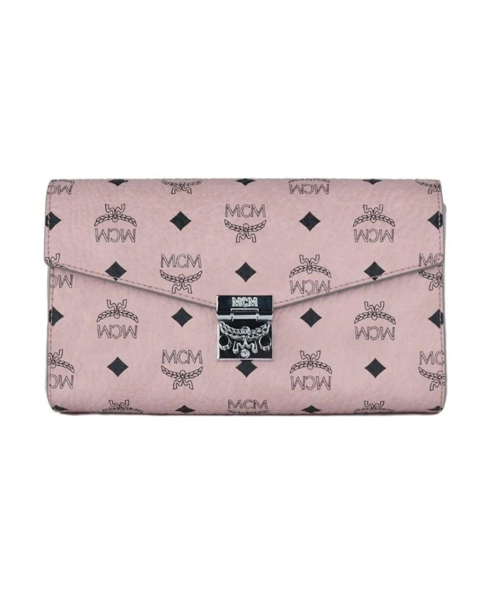 

Клатч через плечо с бриллиантовым логотипом Mcm, розовый