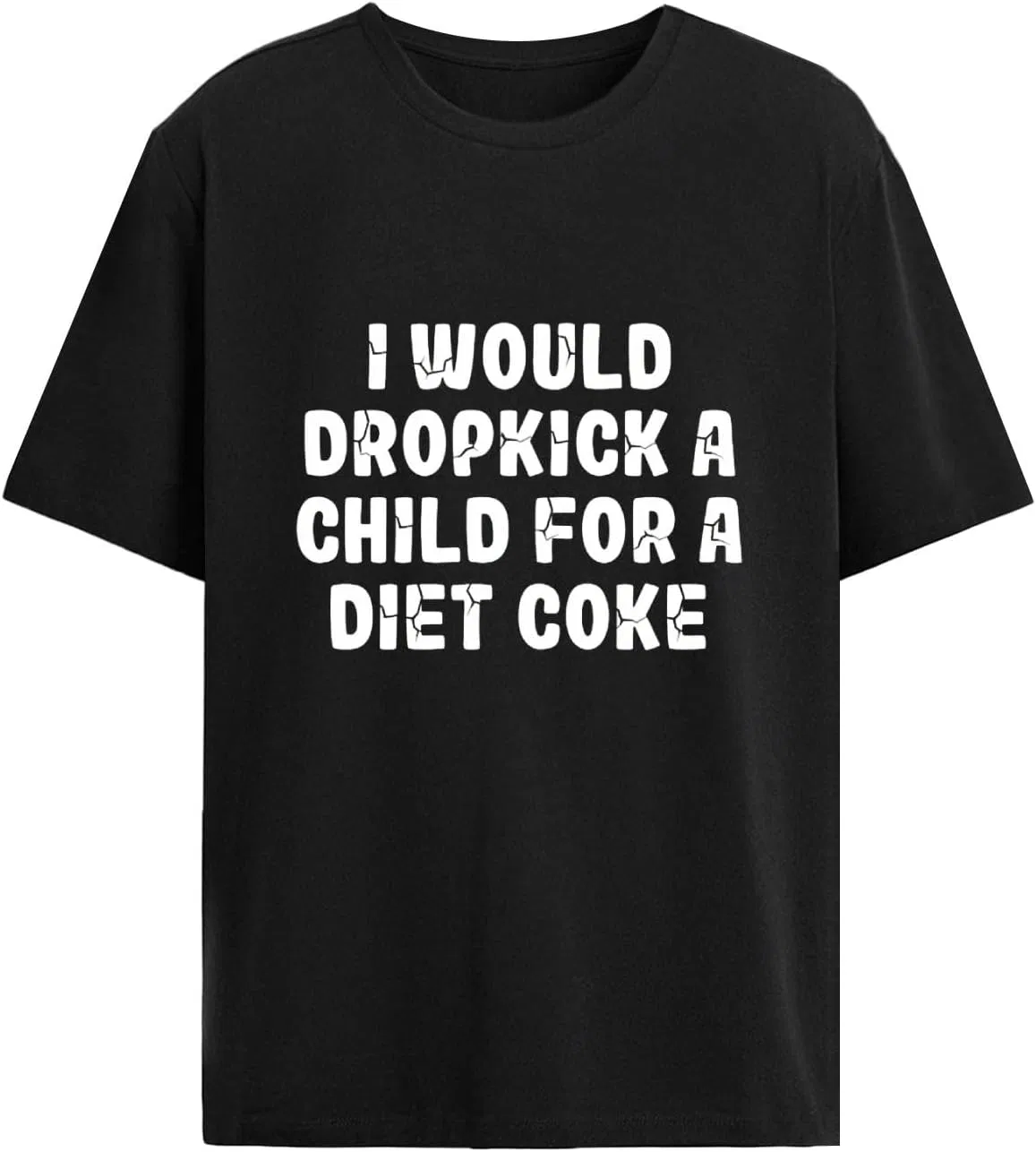 Футболка I Would DROPKICK A Child for A Diet Coke для мужчин Vintage Generic, черный