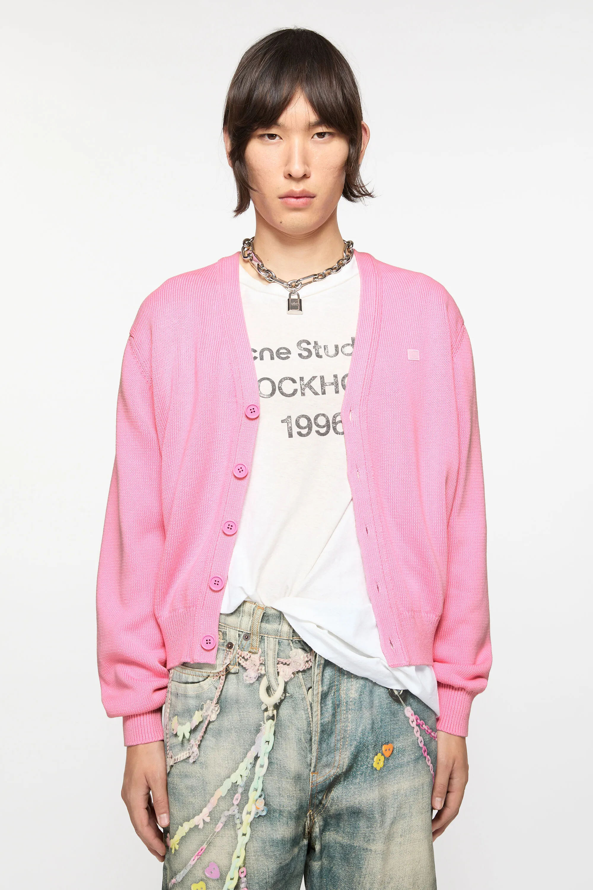 

Кардиган с V-образным вырезом Acne Studios, Cameo pink