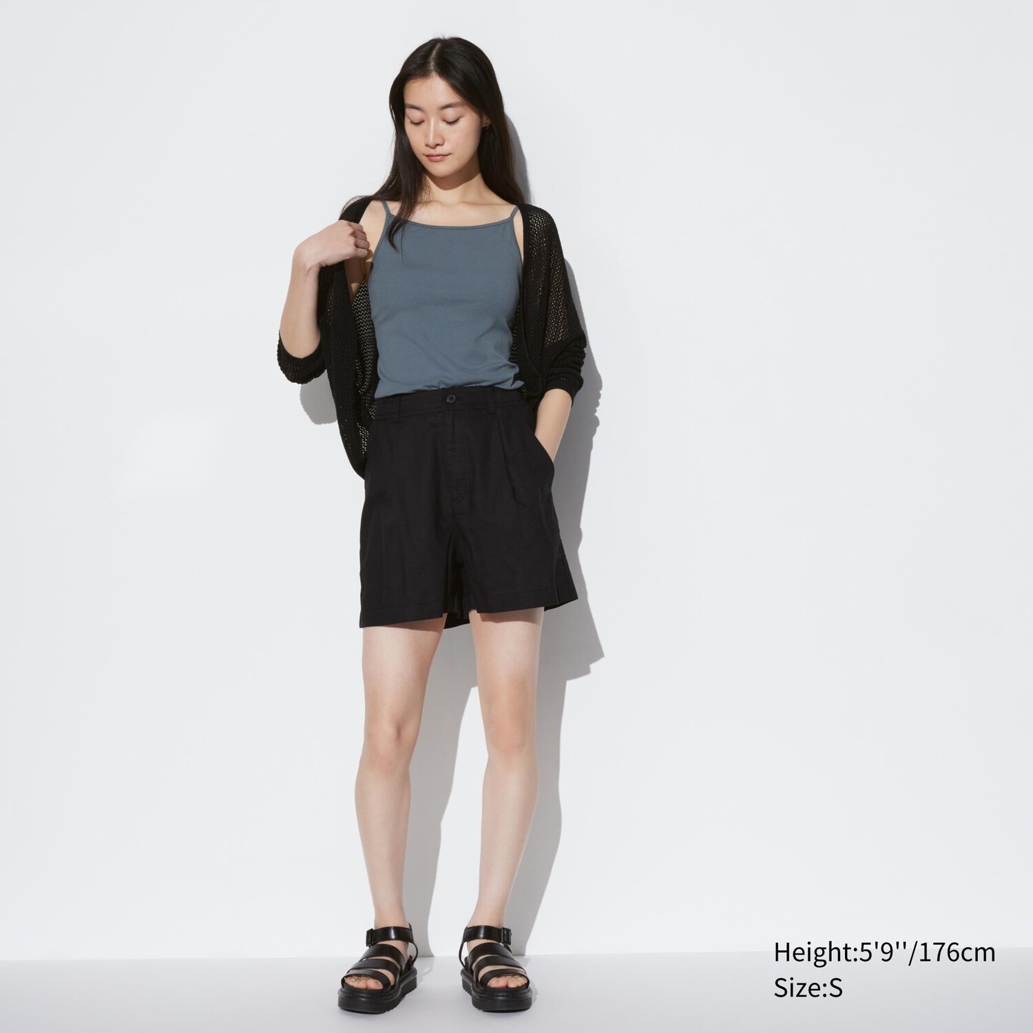 

Шорты Uniqlo из льна и хлопка, черный
