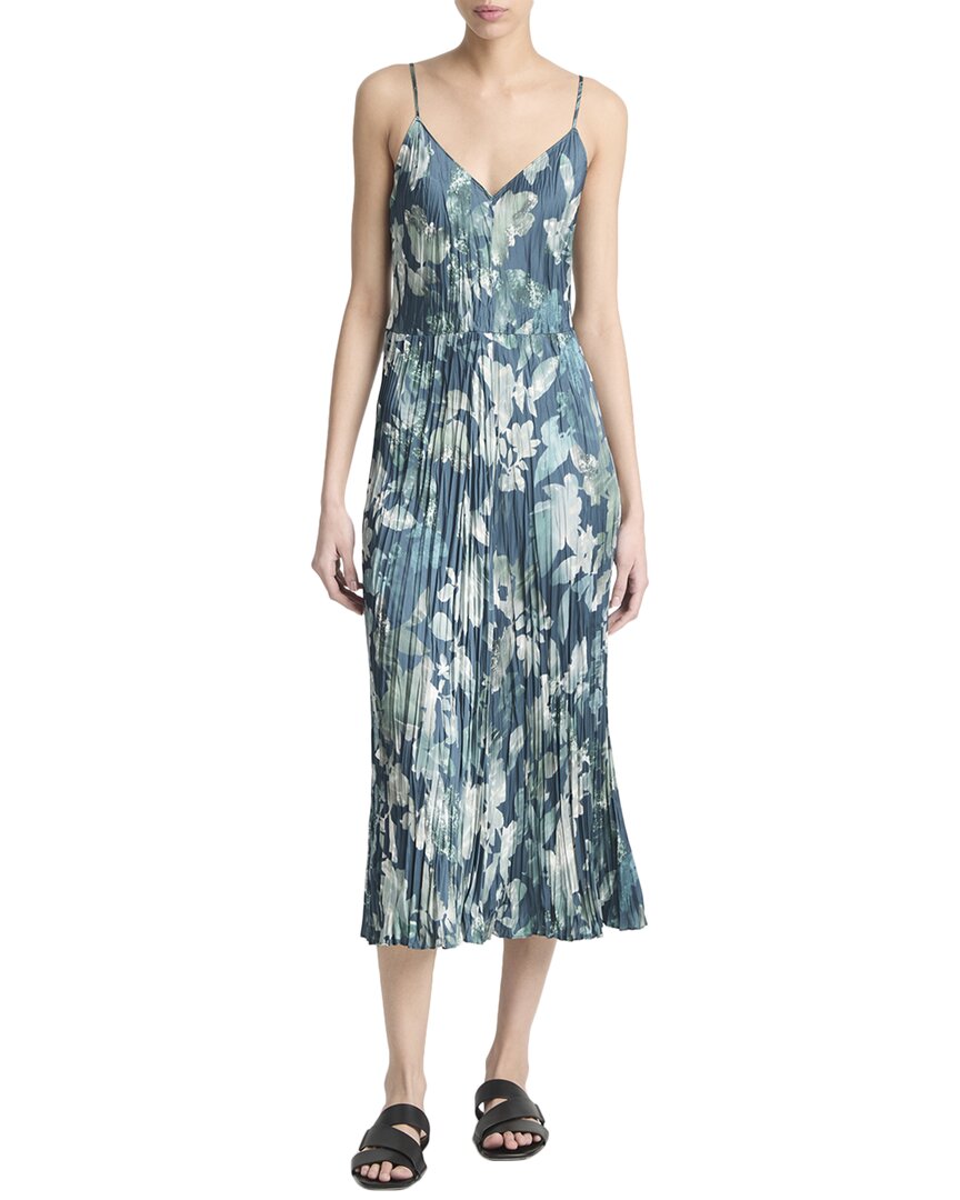 

Платье-комбинация Vince Shimmer Lake Crushed, синий