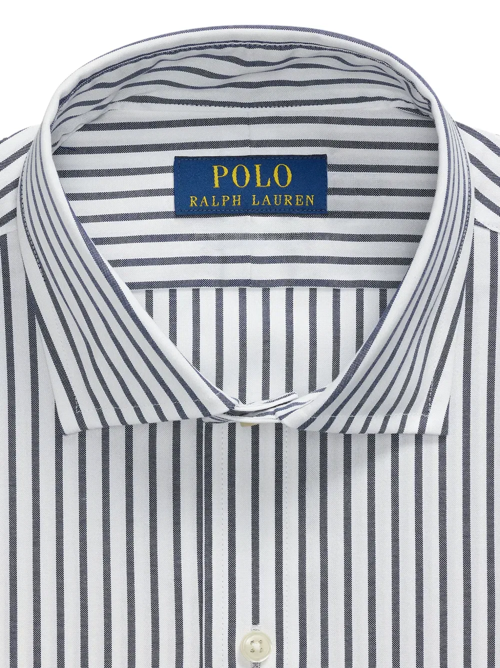 Рубашка с вышитым логотипом в полоску Polo Ralph Lauren, белый — фото 3