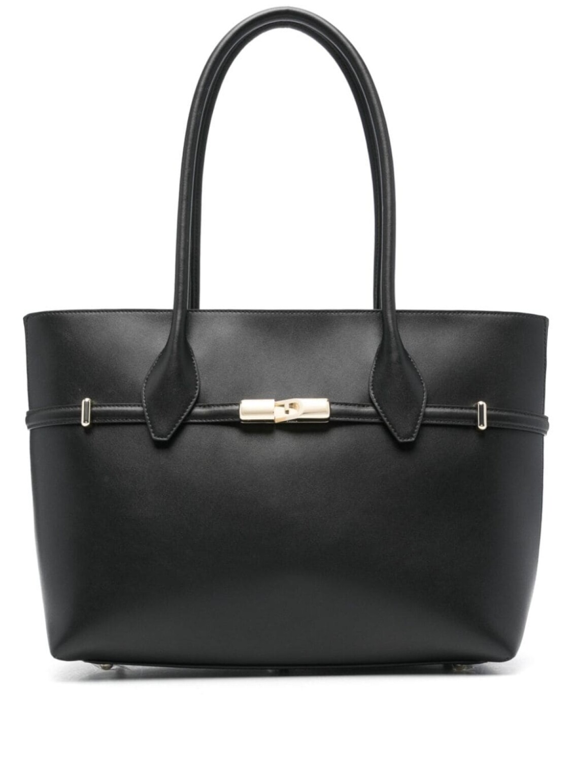 

Сумка-тоут Furla с пряжкой-логотипом, черный
