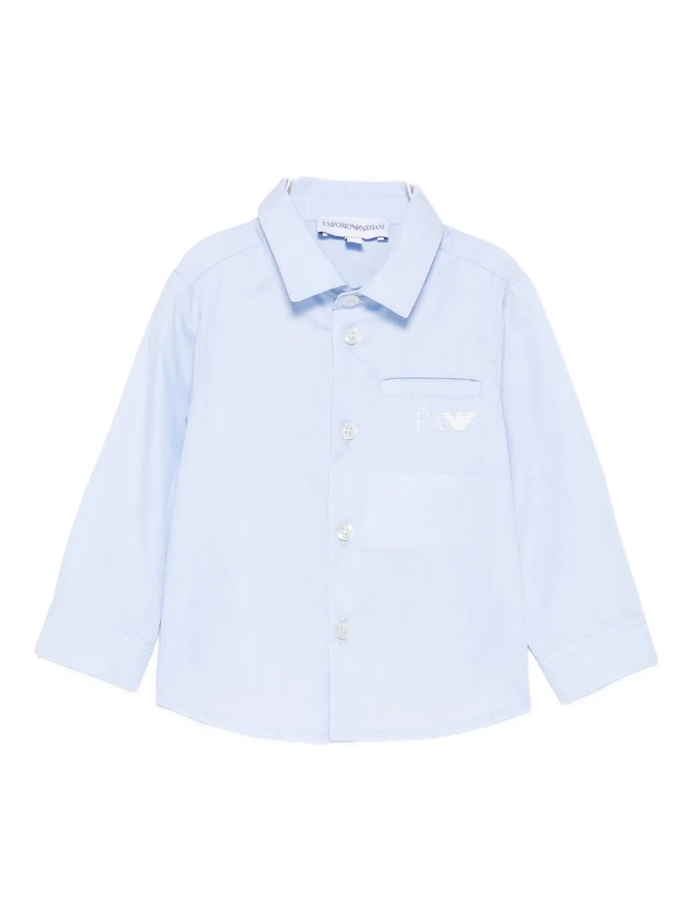 

Рубашка с вышитыми деталями Emporio Armani Kids, синий