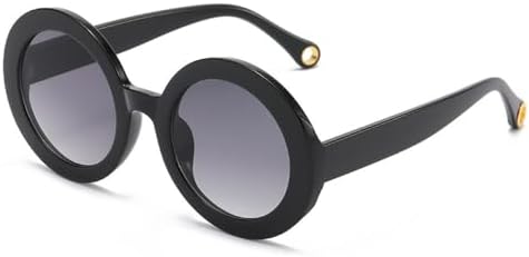 

Панк-очки 2027 года, круглые, разноцветные, для женщин и мужчин, модные градиентные солнцезащитные очки, женские очки конфетных цветов, защита от УФ-излучения UV400 MTZJH, C2black-gray