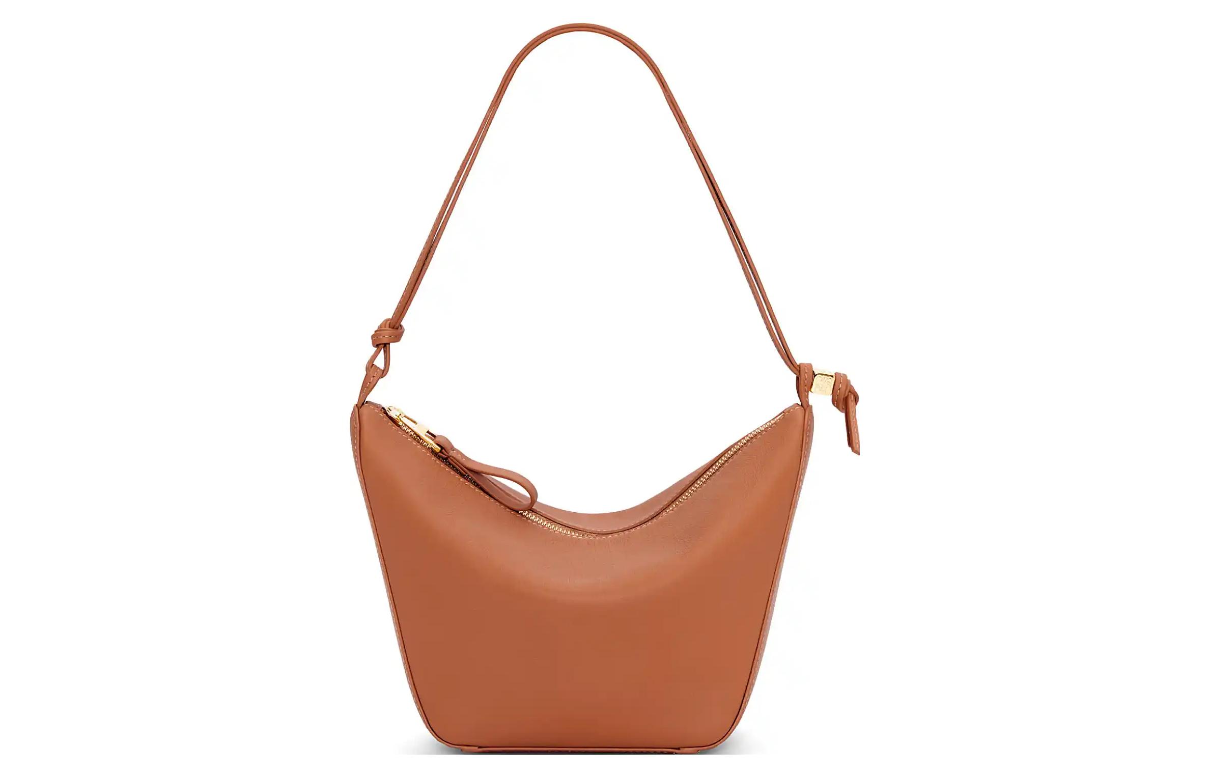LOEWE Хобо из воловьей кожи мини для женщин бежевый — фото 2