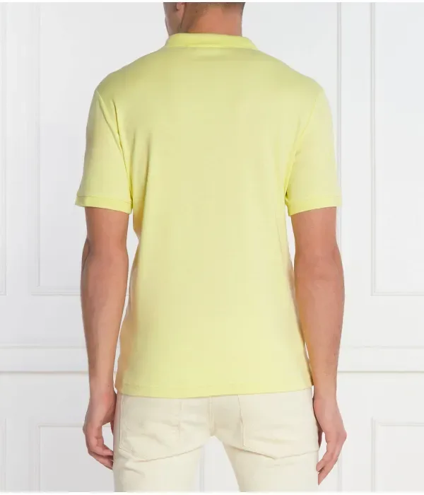 Поло из гладкого хлопка slim fit Calvin Klein, лаймовый — фото 4