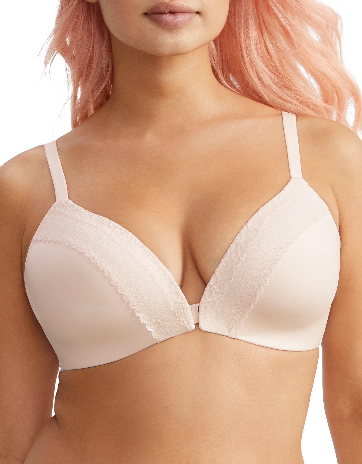 

Бюстгальтер Bare Women's The Wire-Free Front Close Bra с кружевом, цвет delicacy