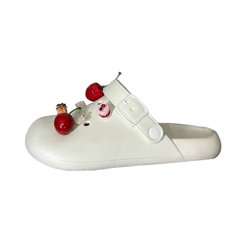 PARK DANCE Белые женские клоги, цвет White