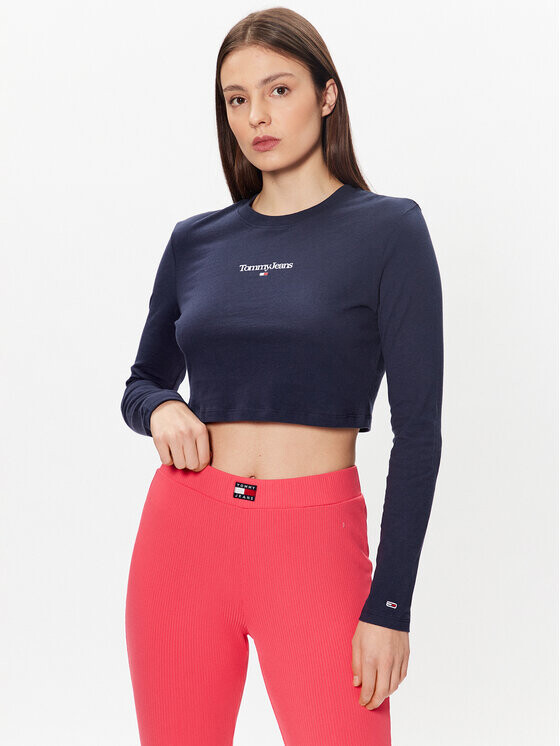 

Укороченная блузка Tommy Jeans, синий