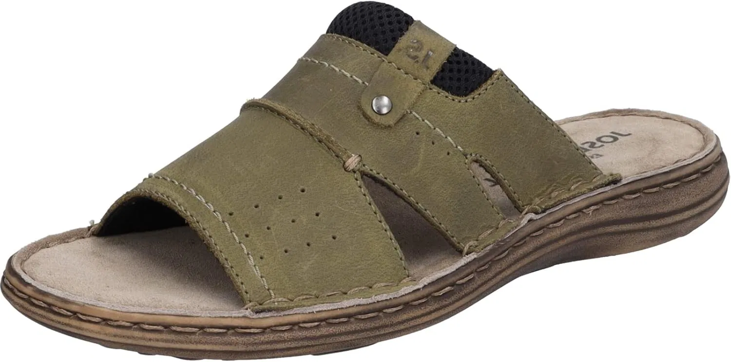 Мужские мюли Josef Seibel Vincent 07, ширина G (стандартная), 2-Olive Combi