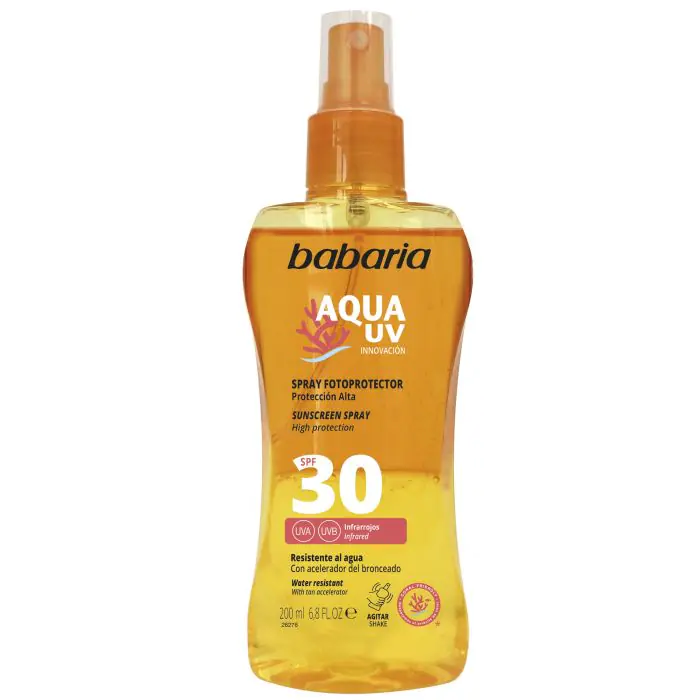 

Солнцезащитный крем spray fotoprotector aqua uv Babaria, цвет 30
