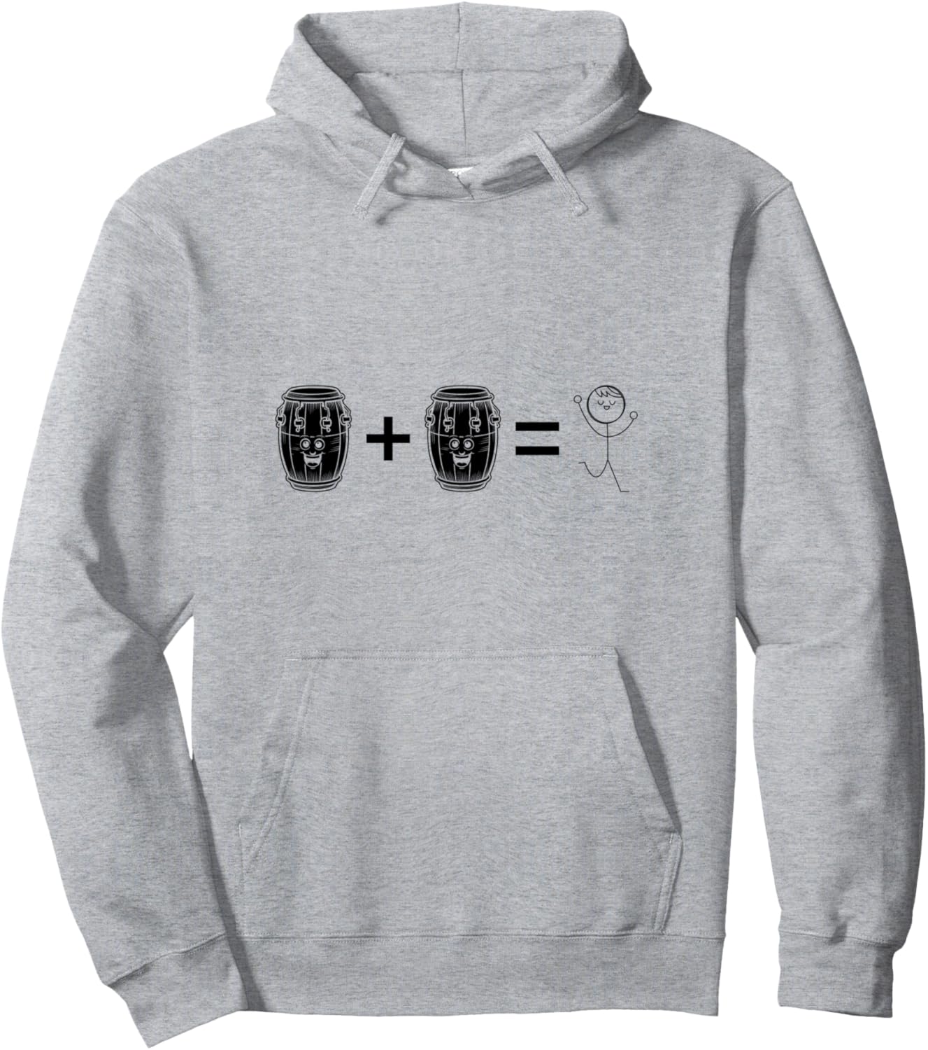 

Забавная толстовка с изображением человечка, играющего на конгах Funny Conga Drummer Conga Drum Player, серый