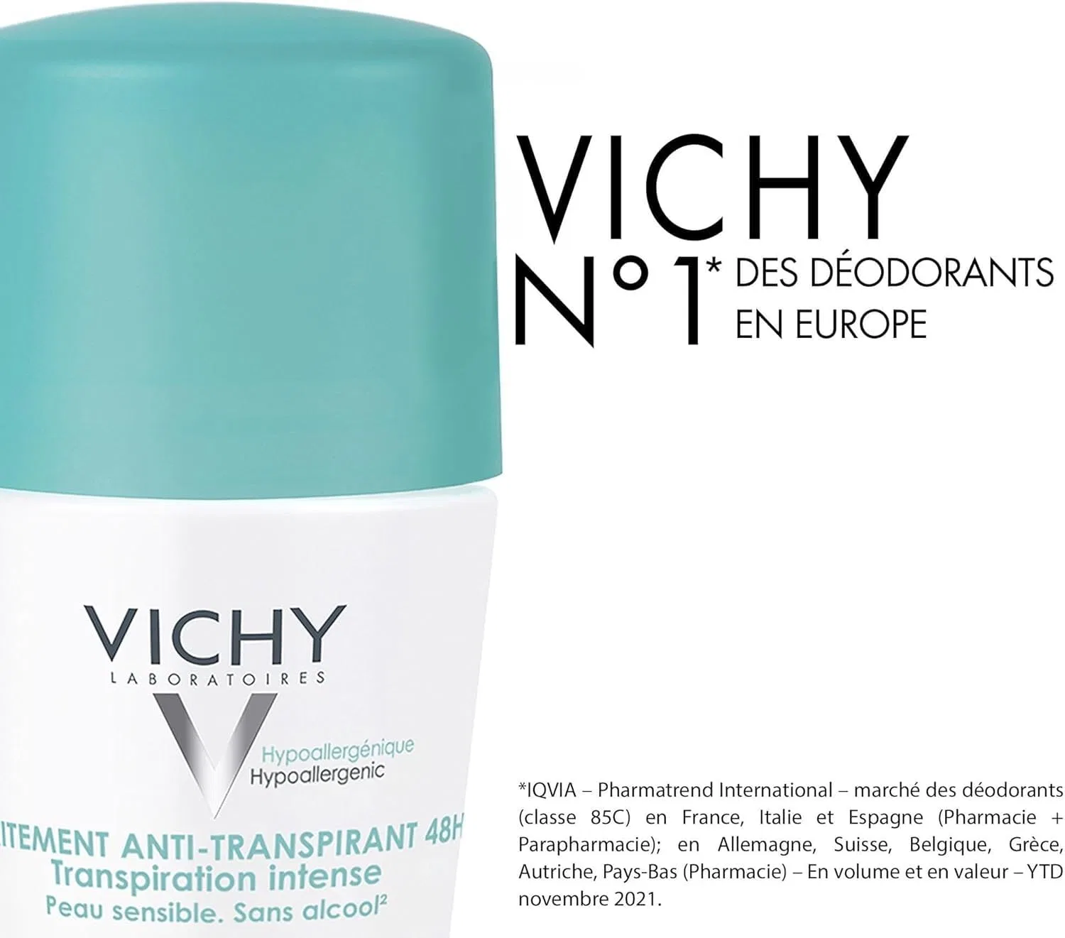 Антиперспирант-дезодорант Vichy 48h 50 мл, свежий (упаковка из 5 штук) Vichy — фото 2