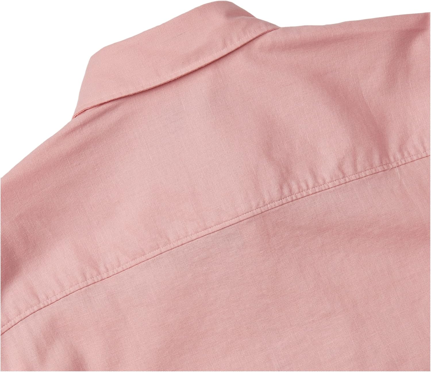 Мужская рубашка Calvin Klein из легкого хлопка и льна с длинным рукавом и застежкой на пуговицы, Beet Straw — фото 3