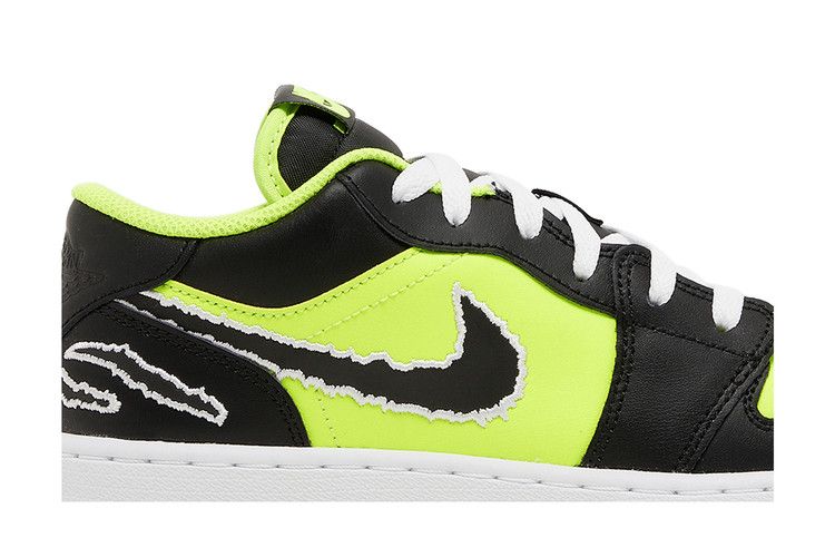 Кроссовки Air Jordan Air Jordan 1 Low SE GS 'Big Cat Energy', зеленый — фото 3